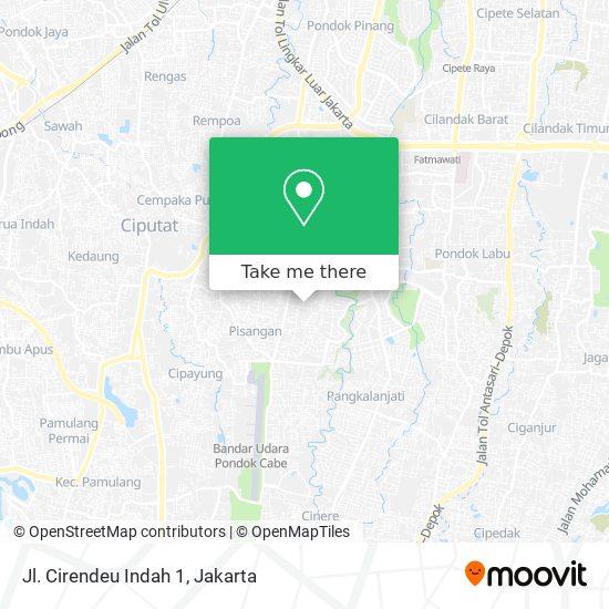 Jl. Cirendeu Indah 1 map