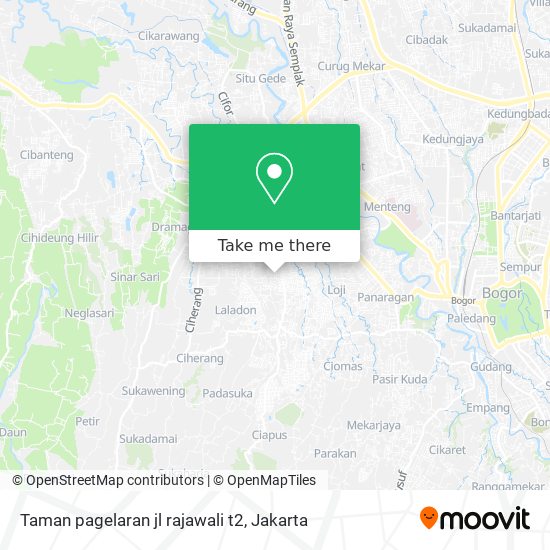 Taman pagelaran jl rajawali t2 map