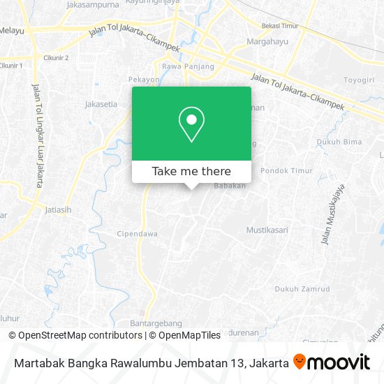 Martabak Bangka Rawalumbu Jembatan 13 map