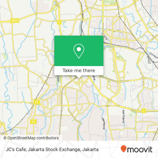 JC's Cafe, Jakarta Stock Exchange map