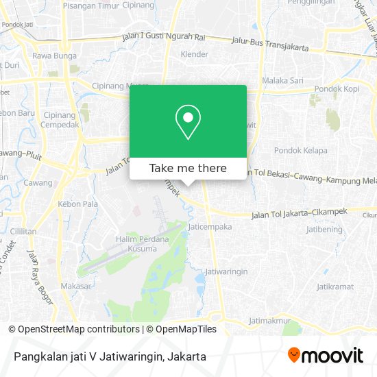 Pangkalan jati V Jatiwaringin map