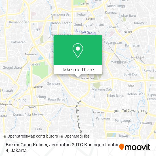 Bakmi Gang Kelinci, Jembatan 2 ITC Kuningan Lantai 4 map