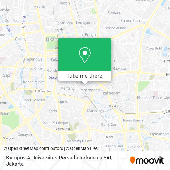 Kampus A Universitas Persada Indonesia YAI map