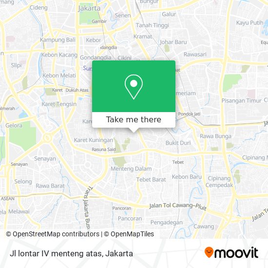 Jl lontar IV menteng atas map