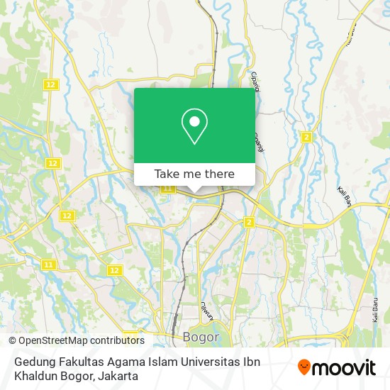 Gedung Fakultas Agama Islam Universitas Ibn Khaldun Bogor map