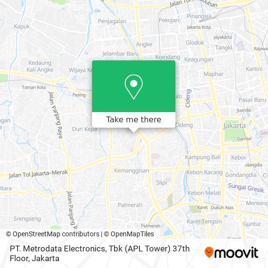 PT. Metrodata Electronics, Tbk (APL Tower) 37th Floor map