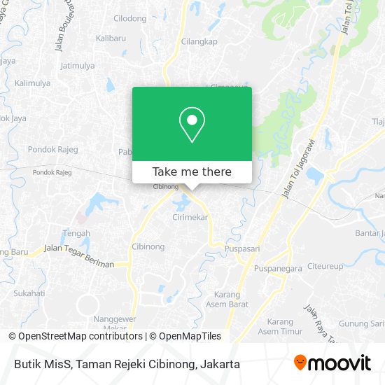 Butik MisS, Taman Rejeki Cibinong map