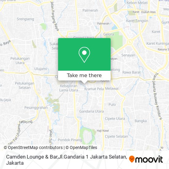 Camden Lounge & Bar,Jl.Gandaria 1 Jakarta Selatan map