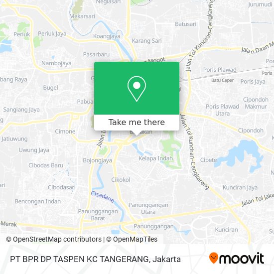 PT BPR DP TASPEN  KC TANGERANG map