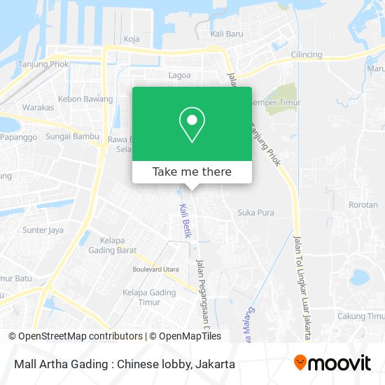 Mall Artha Gading : Chinese lobby map