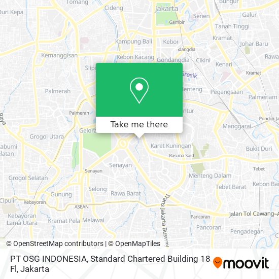 PT OSG INDONESIA, Standard Chartered Building 18 Fl map