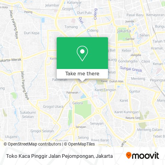 Toko Kaca Pinggir Jalan Pejompongan map