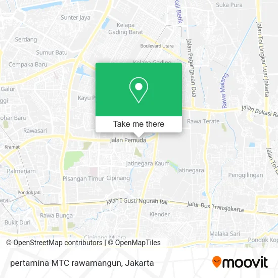 pertamina MTC rawamangun map