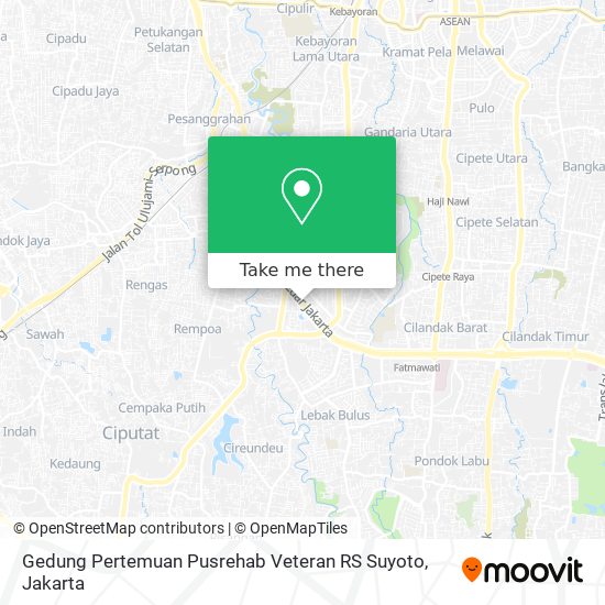 Gedung Pertemuan Pusrehab Veteran RS Suyoto map