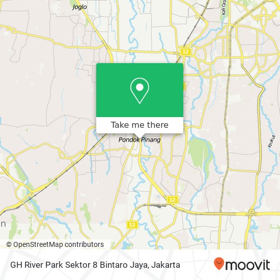 GH River Park Sektor 8 Bintaro Jaya map