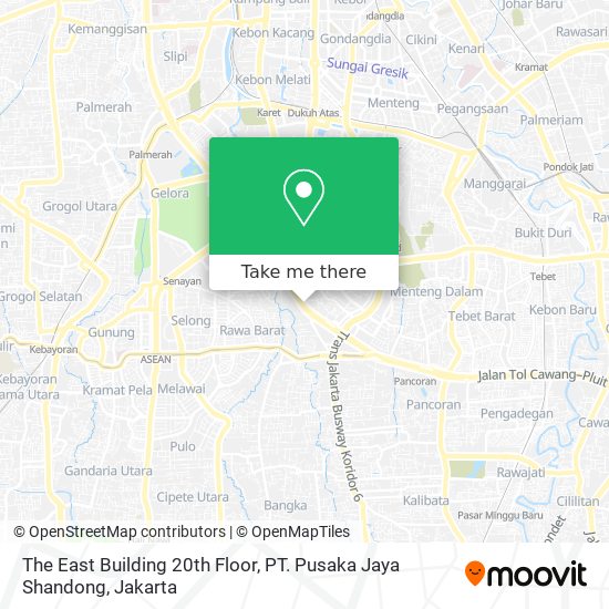 The East Building 20th Floor, PT. Pusaka Jaya Shandong map