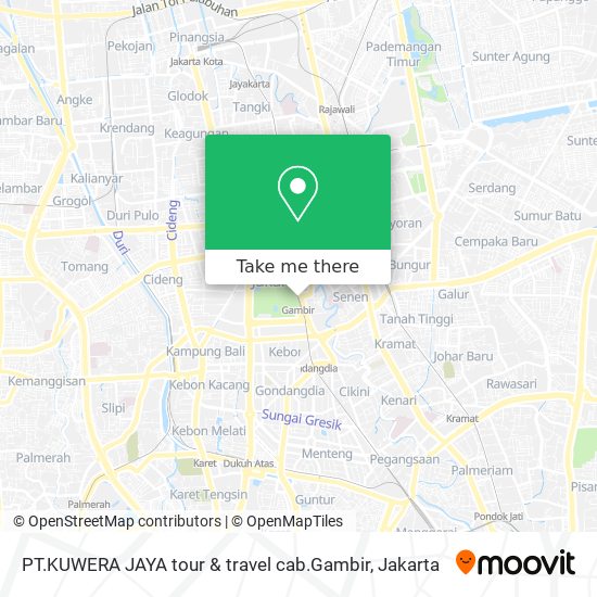 PT.KUWERA JAYA tour & travel cab.Gambir map