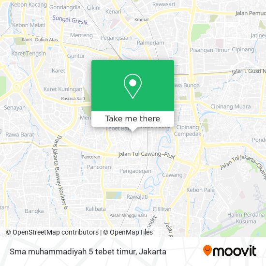 Sma muhammadiyah 5 tebet  timur map