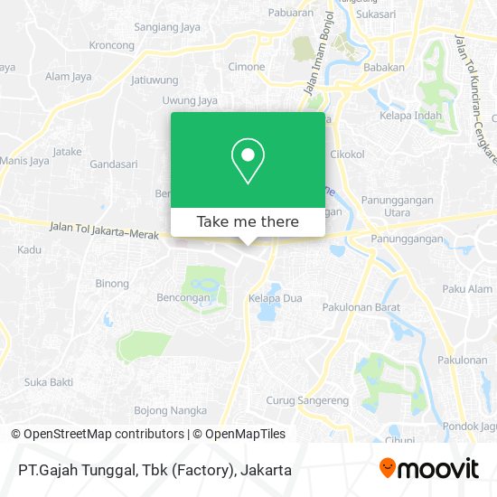 PT.Gajah Tunggal,  Tbk (Factory) map