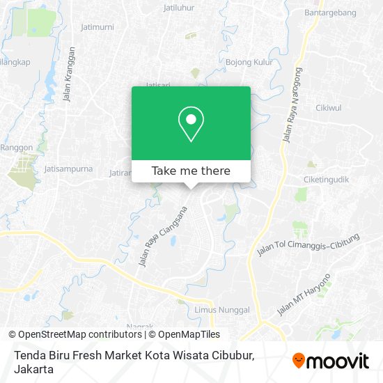 Tenda Biru Fresh Market Kota Wisata Cibubur map