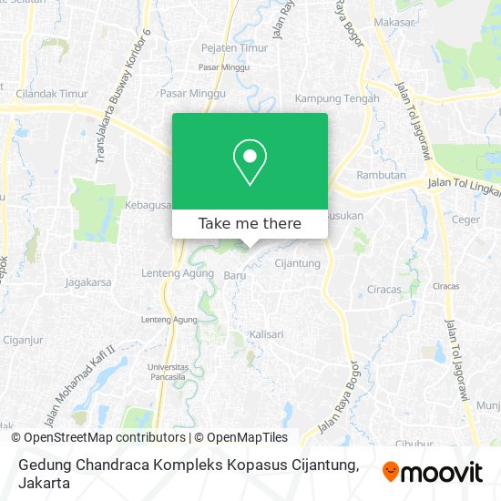 Gedung Chandraca Kompleks Kopasus Cijantung map