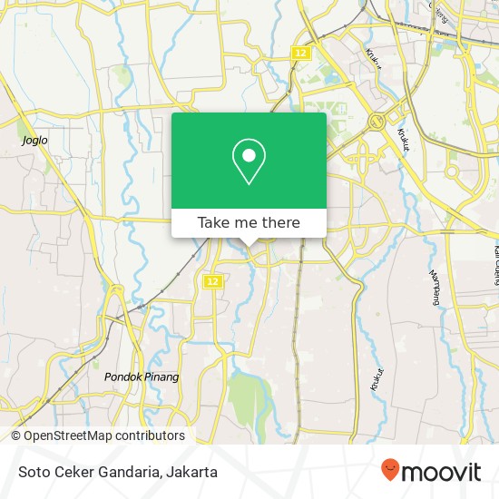 Soto Ceker Gandaria map