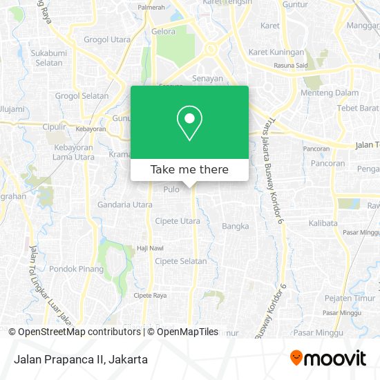 Jalan Prapanca II map