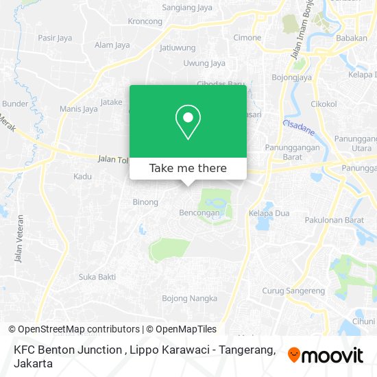 KFC Benton Junction , Lippo Karawaci - Tangerang map