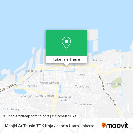 Masjid At Tauhid TPK Koja Jakarta Utara map