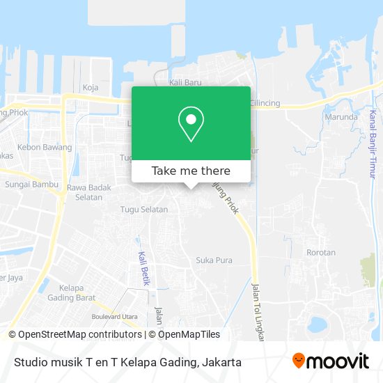 Studio musik T en T Kelapa Gading map