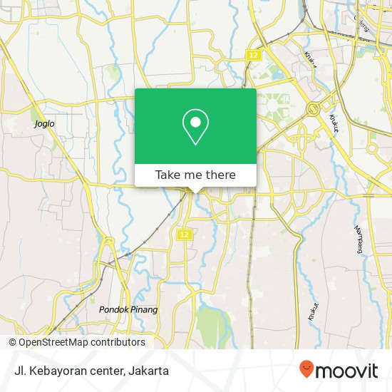 Jl. Kebayoran center map