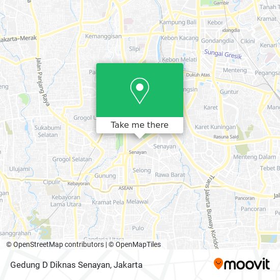 Gedung D Diknas Senayan map