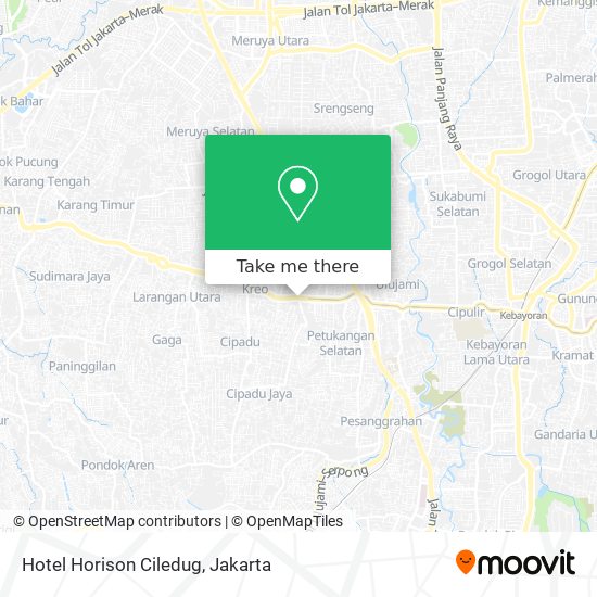 Hotel Horison Ciledug map