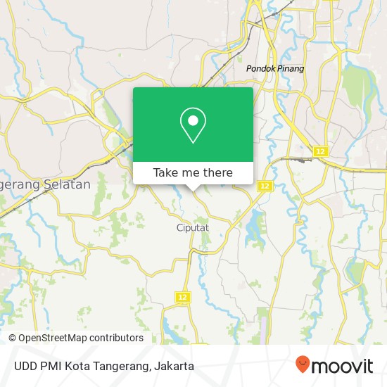 UDD PMI Kota Tangerang map