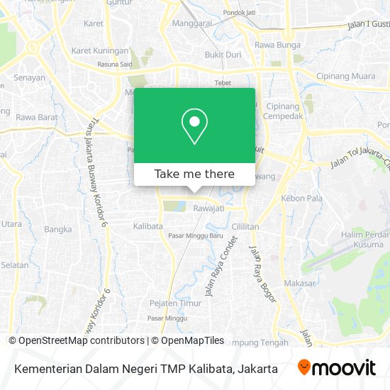 Kementerian Dalam Negeri TMP Kalibata map