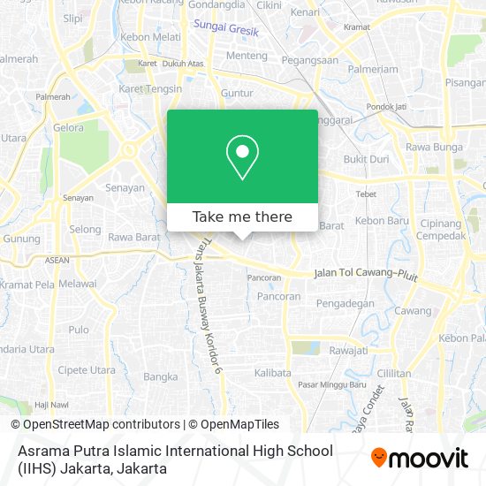 Asrama Putra Islamic International High School (IIHS) Jakarta map