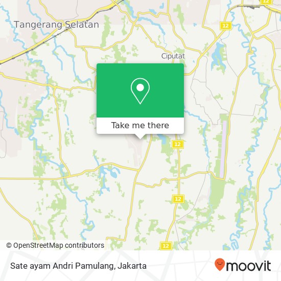 Sate ayam Andri Pamulang map