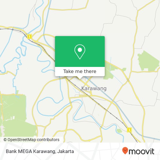 Bank MEGA Karawang map