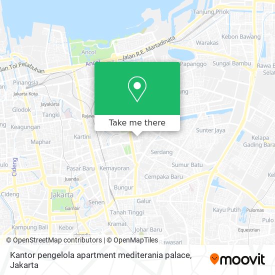 Kantor pengelola apartment mediterania palace map