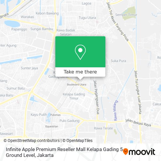Infinite Apple Premium Reseller Mall Kelapa Gading 5 Ground Level map
