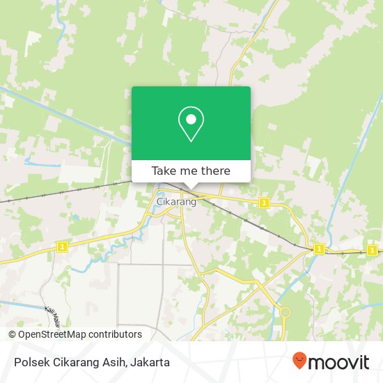 Polsek Cikarang Asih map