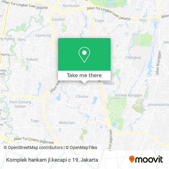 Komplek hankam jl.kecapi c 19 map