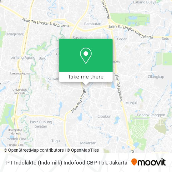 PT Indolakto (Indomilk) Indofood CBP Tbk map