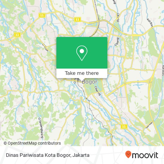 Dinas Pariwisata Kota Bogor map