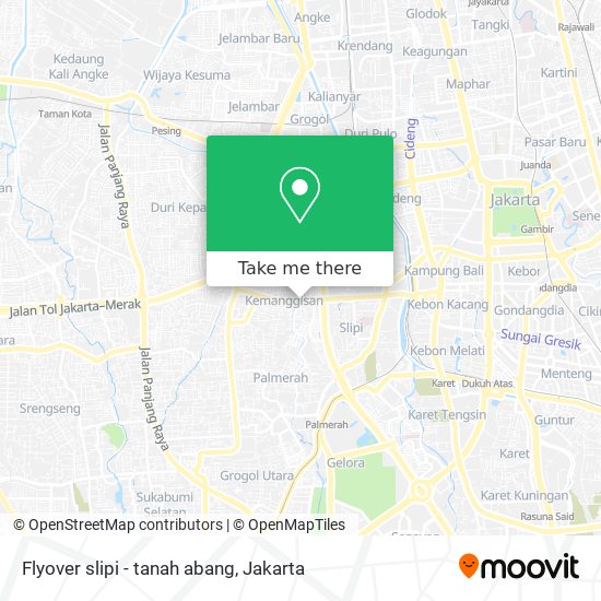 Flyover slipi - tanah abang map