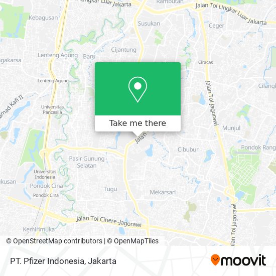 PT. Pfizer Indonesia map