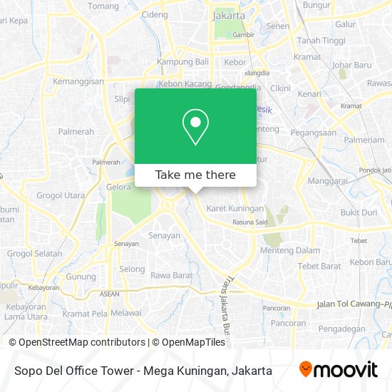 Sopo Del Office Tower - Mega Kuningan map