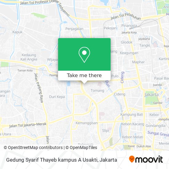 Gedung Syarif Thayeb kampus A Usakti map