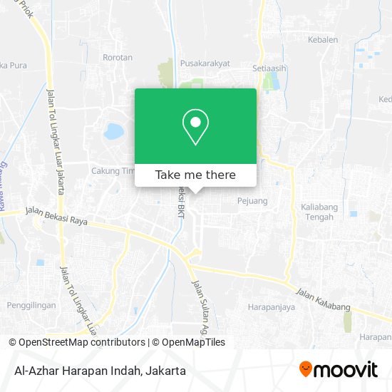 Al-Azhar Harapan Indah map