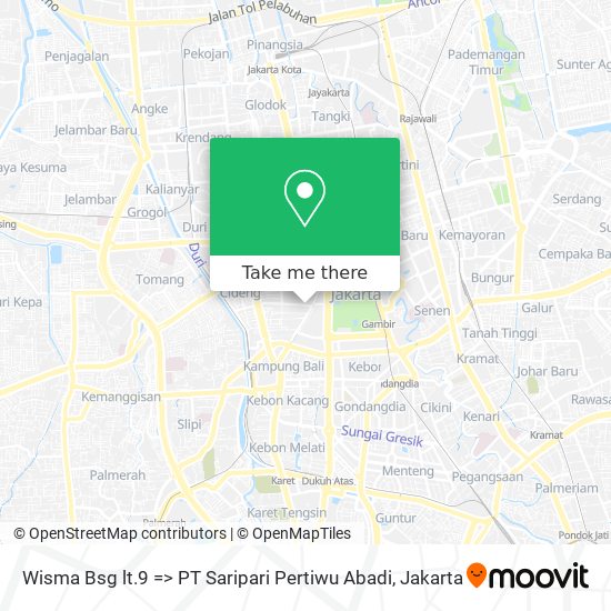 Wisma Bsg lt.9 => PT Saripari Pertiwu Abadi map